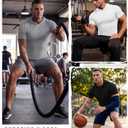 Evervibe 3 Pack Men's Hoodies Short Sleeve Shirts, 3-Color, XX-Large (XXL)