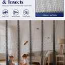Kitsure Magnetic Screen Door - 38.0 x 82.0 in Retractable Screen Door Mesh for Front Door or Sliding Door, Pet & Kid Friendly, Hands-Free Closure Keeps Bugs Out & Lets Breeze in, Stripe Black