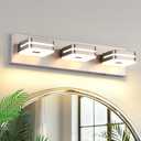 7Degobii 3 Light Bathroom Vanity Light, Brushed Nickel Vanity Light Fixture Over Mirror, Dimmable 5CCT LED, Modern Wall Sconce for Bathroom, Farmhouse Vanity Lights for Mirror, Indoor Use
