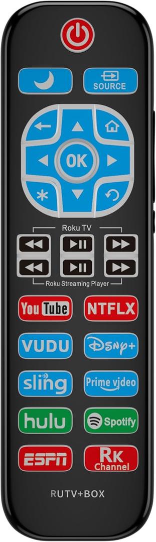 2 x Universal Remote for Replacement Roku TV Remote, Not Compatible with Roku-Stick, Roku Streaming Stick, No Voice 2 x Universal Remote for Replacement Roku TV Remote, Not Compatible with Roku-Stick, Roku Streaming Stick, No Voice