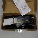 ReigaHood US Flat Slot Storm Door Handle Complete Set Fits for Larson and Wright Screen Door Hardware, 2-1/2" Handle PZ, 7/8" Backset, 7-1/4" Trimplate H.C., Non-Handed, Matte Black