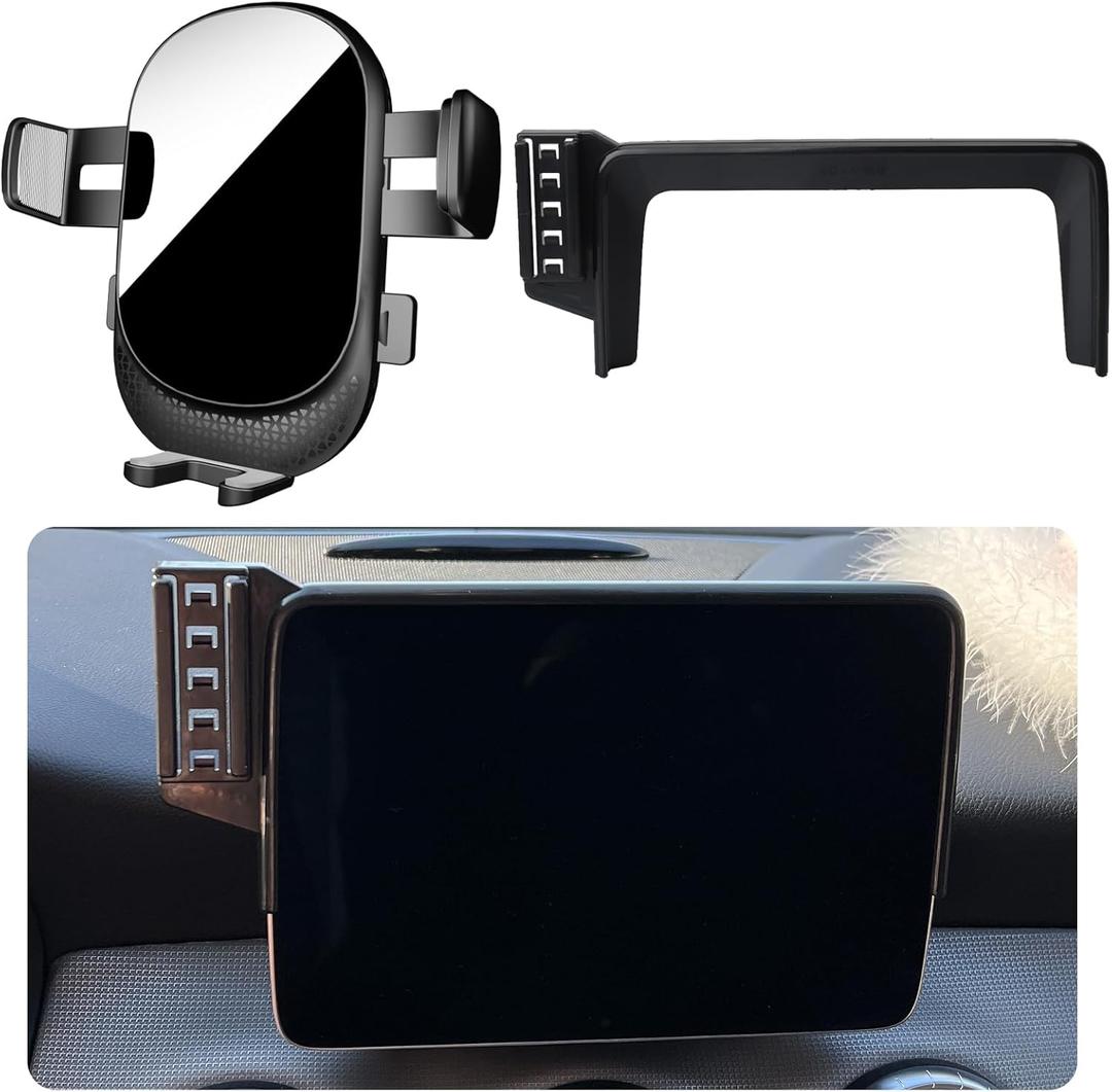 Car Phone Holder for Mercedes Benz CLA/GLA Auto Accessories [Only for 2015-2019 CLA & 2016-2020 GLA 7/8-inch Screen] [XX No Fit 5.8-inch Screen XX] [Auto Lock Hands Free Automobile Cell Phone Mount]