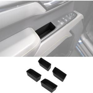 4PCS Door Handle Organizer for 2022-2025 Chevy Chevrolet Silverado/GMC Sierra Front & Rear Door Side Storage Box Phone Pocket Tray Inserts Accessories