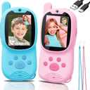 Video Walkie Talkies for Kids with Camera 2 Pack, Rechargeable Long Range Walkie Talkie for Kids, Outdoor Toys Camping, Hiking, Travel