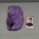 BERON Purple Wig Short Wave Bob Wig Lavender Purple Short Curly Wigs Natural Looking Wigs for Women Daily Party Cosplay Hairnet Include