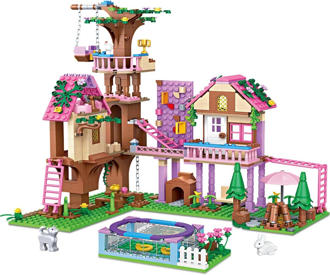 Tree House Building Set Compatible with Friend, 756 PCS Forest House Building Kit Birthday Gift for Kids Girls Age 14+ Years7681