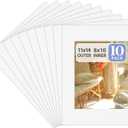 Golden State Art, Pack of 10, 11x14 for 8x10 Color Picture Photo Mat -White-core, Acid-Free - Great for Frames, Artwork, Prints, Pictures, White