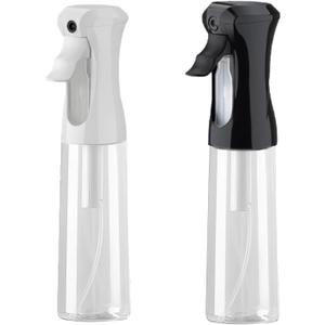 Mist Spray Bottle for Hair (10oz/300ml) - 2 Pcs Continuous Spray Bottle for Salons Cleaning Plants Gardening