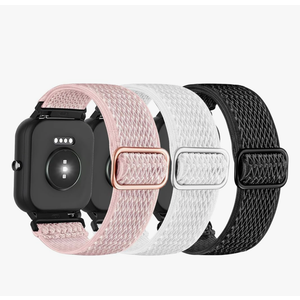 LYSANDRA 3 Pack Stretchy Nylon Watch Bands Compatible Spade Co Health Smartwatch 4, 22mm Stretch Elastics Nylon Adjustable Replacement Strap Accessories for Men & Women