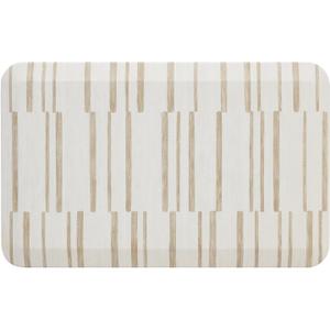 House of Noa Nama Standing Mat  Anti-Fatigue Cushioned Kitchen Mats for Floor | Ergonomic Bounce-Back Foam Kitchen Mats | Anti-Fatigue Mats for Kitchen & Standing | Nara Stripe Natural | 22" x 36"