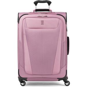 Travelpro Maxlite 5 Softside Expandable Checked Luggage with 4 Spinner Wheels, Lightweight Suitcase, Men and Women, Orchid Pink Purple, Checked Medium 25-Inch