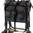 Amazon Basics Collapsible Heavy Duty Utility Wagon for Outdoor Sports, Camping, Garden, and Shopping, 265 Pounds Capacity, 27.6 x 40.9 x 20 inches, Black