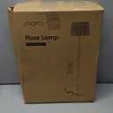 JOOFO Mid-Century Modern Wood Floor Lamp with Dual Fabric Shade, Remote Control, Dimmable & Adjustable Color Temperature, Reading & Living Room Lamp, Easy Clean Cover, Foot Switch,Natural Wood