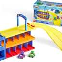 hand2mind Counting Car Garage, Race Car Track, Toy Vehicle Playsets, Parking Garage, Pretend Play Sets for Preschoolers, Preschool Math Learning Activities, Numbers for Toddlers, Kids Birthday Gifts