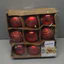 SHareconn 100MM/ 4 Inch 9PCS Large Christmas Balls Ornaments, Shatterproof Plastic Hanging Big Baubles Set for Xmas Tree Decoration Holiday Party Wedding Decorations with Hook, Red and Gold