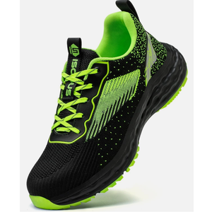 ISOOUS Steel Toe Shoes for Men Non Slip Work Shoes Women Lightweight Comfortable Safety Work Shoes for Men Puncture Proof Steel Toe Sneakers for Construction 41