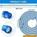 Poolvio Pool Vacuum Hose 26 Feet (8 x 40 Inch), 1.5 Inch Cuffs, Compatible with Most Inground Automatic Cleaners