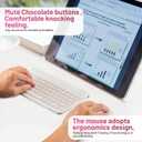 Bluetooth Keyboard and Mouse Combo Rechargeable Portable Wireless Keyboard Mouse Set for Apple iPad iPhone iOS 13 and Above Samsung Tablet Phone Smartphone Android Windows (10 inch Pink)