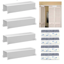 Bifold Door Lock, Child Safety Lock for Bifold & Folding Closet Doors (1-1/8" to 3/8" Thick), Double Door Cabinet Lock to Keep Toddlers, Cats & Dogs Out (White, Big 4PCS)