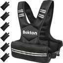 Weighted Vest for Men and Women, 4-10lb/9-18lb Vest with 6 Ironsand Weights for Home Workouts, Adjustable Body Weight Vest Exercise Set for Strength Training, running, walking, Cardio (Black)