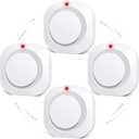 Smoke Detector, Battery Operated Smoke Alarm with Photoelectric Technology, Fire Alarms Smoke Detectors with LED Indicator and Test Button(4 Pack)