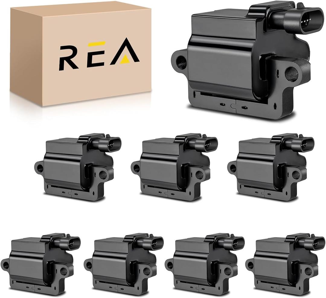 Ignition Coils Set of 8 Compatible with Chevy Silverado 1500 5.3L 1999-2006,Silverado 1500 4.8L 1999-2006,Tahoe 5.3L 2000-2006,GMC Sierra 1500 5.3L 1999-2006 & More Replace UF271