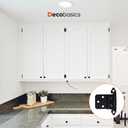 DecoBasics 3/8" Inset Cabinet Hinges Black (10 Pair -20 Pcs) Offset Self Closing Matte Black Cabinet Hinges for Kitchen Cabinets w/Bumpers & Upgraded Screws