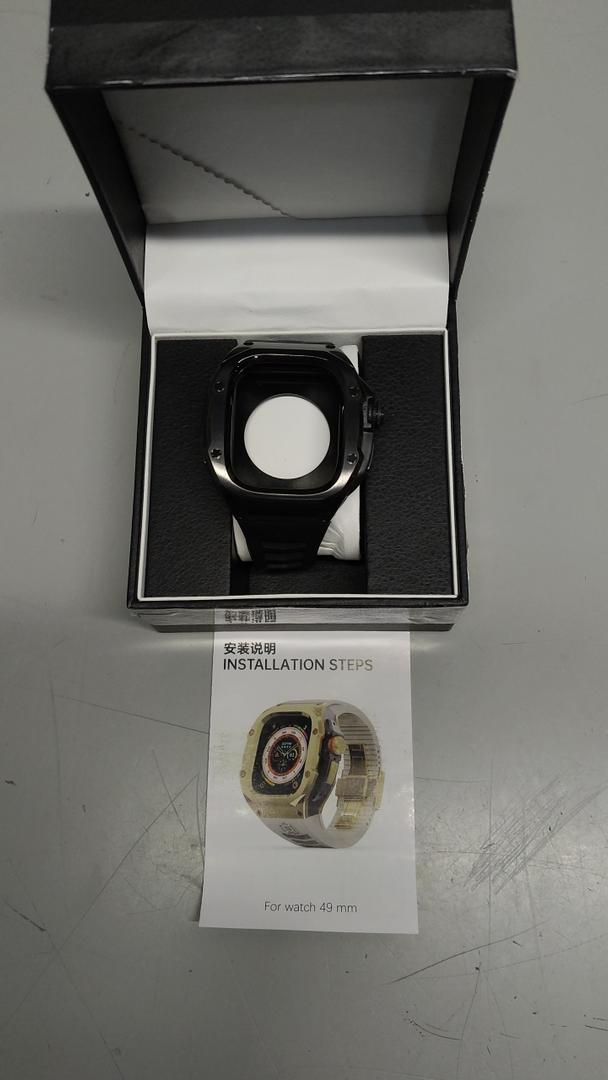 Luxury Stainless Steel Case Modification Kit, For Apple Watch Ultra 2 1 49mm Rubber Band