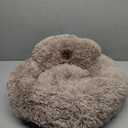 PetJett Calming Dog Beds for Small Dogs 23" Donut Dog Beds, Anti-Slip & Washable Puppy Bed - Fluffy Plush Faux Fur Pet Bed, Anti-Anxiety Premium Comfort Round Pillow, Fits Dogs up to 25 lbs Beige, small