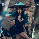 Mushroom Hat Renaissance Medieval Costume Cosplay Victorian Fairy Accessories with Bead Lace Brim Cap, One Size