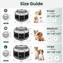 Love's cabin Pet Puppy Dog Playpen, Large Dog Tent Crates Cage Indoor/Outdoor, Portable Playpen for Cat, Foldable Pop Up Dog Kennel Playpen with Carring Case, Removable Zipper Top, Grey
