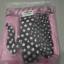 VLUV Pink Halloween Costumes Set, Women's Halloween Retro Satin Jacket Set with Scarf Headbands Glasses Accessories (Pink, XXL)