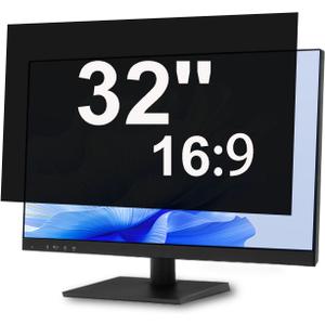 32 Inch Privacy Screen for Computer Curved Monitor Blue Light Screen Protector Anti Glare Anti-Scratch Monitor Privacy Shield Screen 32 Inch 16:9 Aspect Ratio