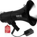Pyle 50W Portable Megaphone Bullhorn Speaker with Microphone, 1200 Yard Range for Indoor/Outdoor Use, Alarm Siren & Adjustable Volume for Cheerleading Fans, Coaches or Safety Drills