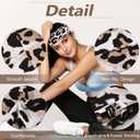 2 x DiyJibb Headbands for Women, Stretchy Non Slip Soft Cotton Cloth Hair Bands for Sports, Workout, Yoga and Running, 7Pcs, Leopard Print