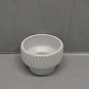 flower pot pot planters pot garden pot Simple ceramic flowerpot green plant horticultural planting circular pot vertical striped flowerpot Ceramic Flower Pot For Home Use Exquisite Light Luxury (15cm*10cm, White)
