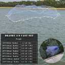 Drasry Saltwater Fishing Cast Net 3/8 Mesh with Heavy Duty Gray Sinker American Monofilament Fish Throw Net for Bait Trap, 10t Radius, 3/8 Mesh 0.6 Lb/Ft