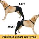 COODEO Dog Rear Leg Recovery Sleeve, Waterproof Hind Leg Sock for Dogs, Anti-Slip Paw Cover, Wear Resistant Protective Sleeve for Hot Spots, Sores & Outdoor Use (Black, L_Left Rear Leg)