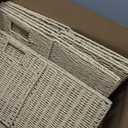 11x11x11 Cube Storage Bins Set of 4, Storage Baskets for Shelves, Natural