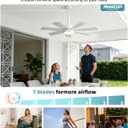 28'' Outdoor Ceiling Fans with Lights and Remote, LED Gazebo Hanging Fan with Hook, 3CCT 3000K-6500K Dimmable Gazebo Fan, 6-Speed Quiet Ceiling Fan with Timer for Patio, Porch, Pergola, Garage, White