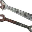 Toyvian 2 Pcs Fake Wrench Props: Simulation Bloody Wrench Toy, Plastic Blood-Stained Spanner, Realistic Horror Party Spanner - Perfect for Halloween, Pranks, Photo Prop, Haunted House Decorations