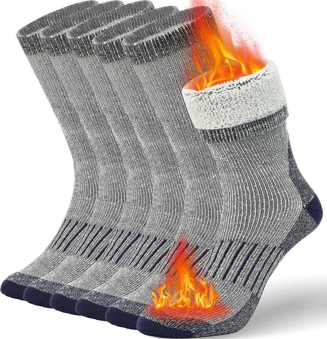 Buttons & Pleats Premium Merino Wool Hiking Socks Outdoor Trail Crew Socks (Small-Medium, A1-dark Gray (3 Pairs))