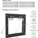 Raccoon One Way Eviction Door, Raccoon Trap Live Catcher, The Raccoon Trap Contactless Excluder for Attics, Under Decks, and Chimneys, DIY Installation(with 8 Tie Tapes), 8.3x10.6 IN
