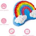 DBlosp Plush Craft Rainbow Pillow, Fabric by Number Art & Crafts, No Sewing, Making Your Own DIY Rainbow Pillow, Kids Project, Learning Fun, Ages 5+