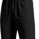 Men's Athletic Shorts 9'' Quick Dry Workout Running Shorts Lightweight Sports Gym Basketball Shorts with Pockets (Black)