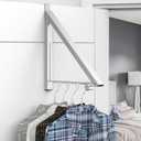 Clothes Drying Rack for Laundry Room Organization,Foldable Over The Door Drying Racks for Saving Space Silver 1 Pack