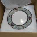 Fine Bone China Dinnerware Set for 4, 12-Piece Blue and White Porcelain Dinnerware Set (Blue C)