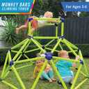 Eezy Peezy Climber with Top - Active Indoor Outdoor Play Set Climbing Dome Equipment Toys - Fun for Kids Ages 3 to 6 Years Old, Green and Blue