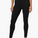 West loop L'eggs Casual Women's Cotton Leggings for All Day Wear, Premium Blend, Stretchy Comfort Waistband, Black, L/XL