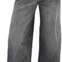EMMIOL Women's 2026 Wide Leg Jeans Distress Mid Waist Denim Pants Vintage Y2K Trousers,XL